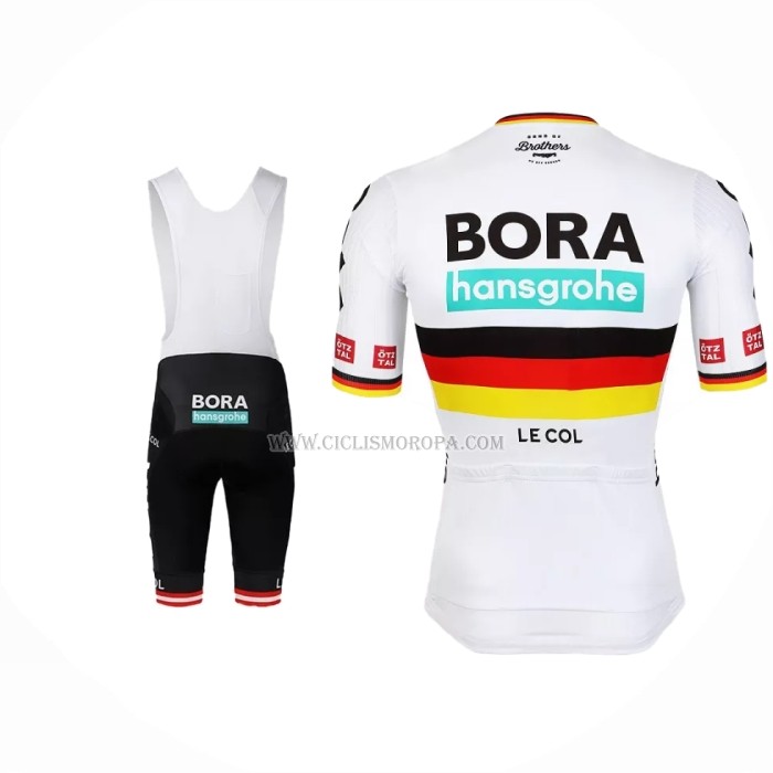 2022 Ropa Ciclismo Bora-hansgrone Negro Rojo Amarillo Mangas Cortas y Culotte Corto